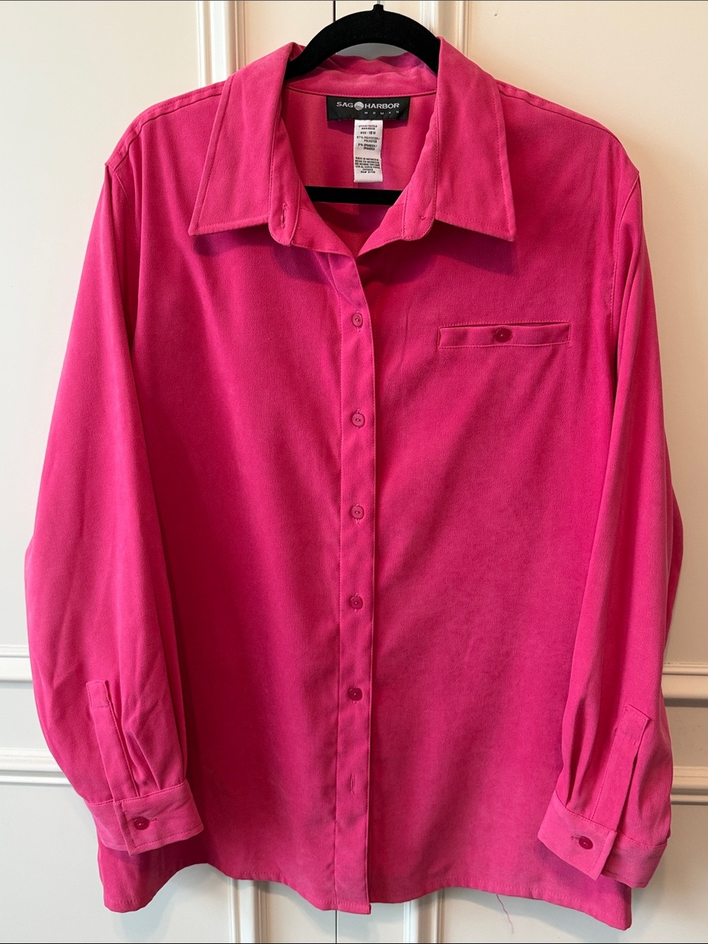 Sag Harbor Hot Pink Button-Down Shirt